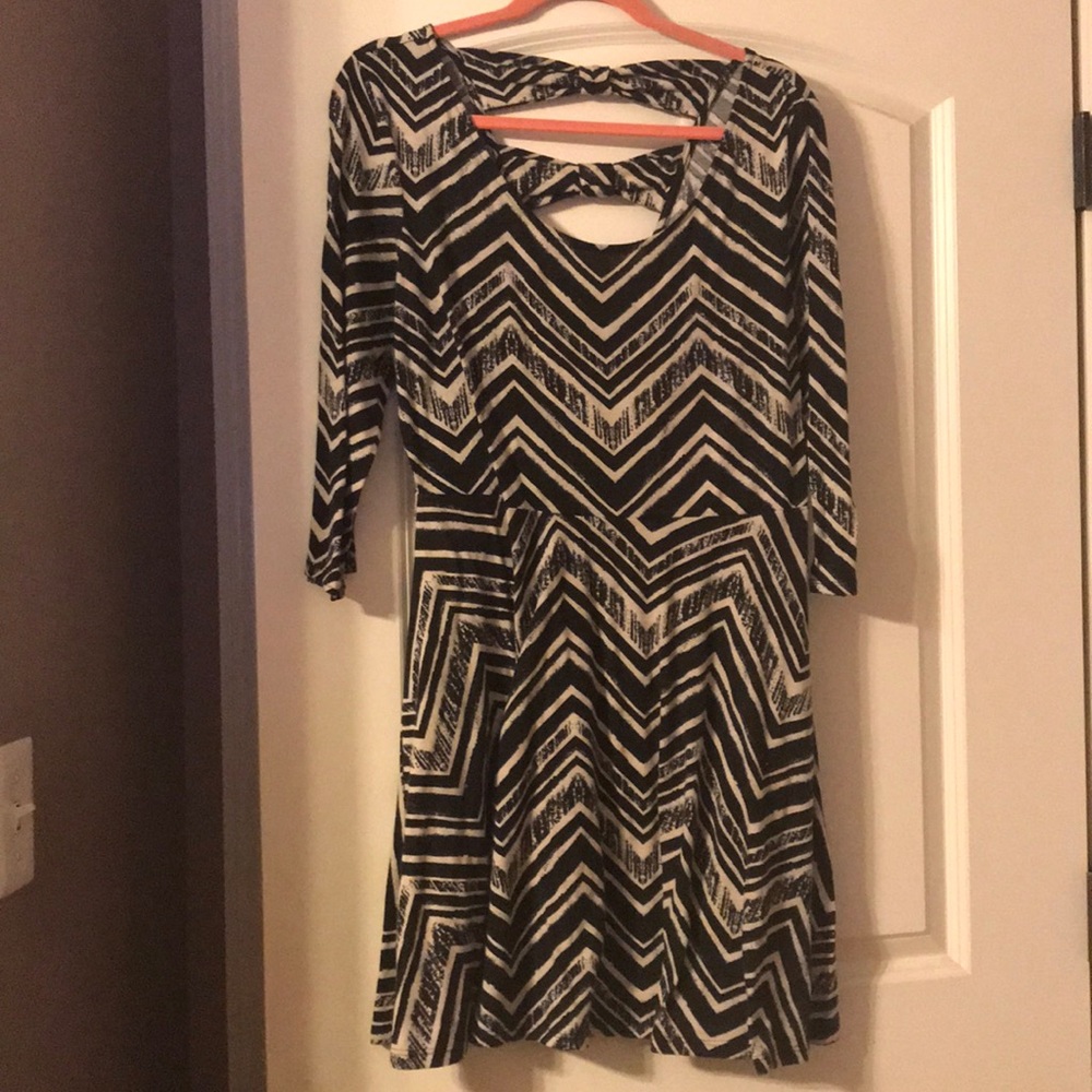 Black and White Dress Skater Dress